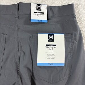 Members Mark Denali Straight Fit Pants Mens 32x32 Gray Stretch Chino Comfort NWT